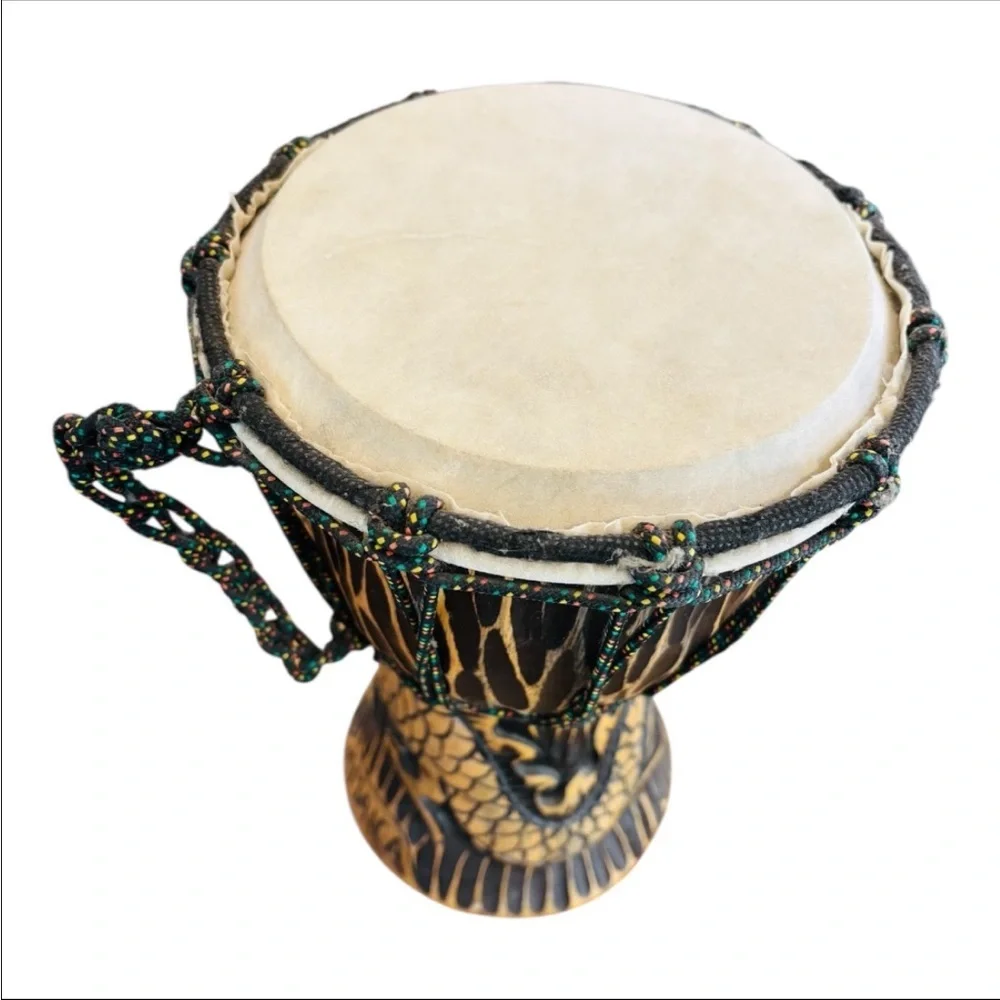 Handcrafted Jamaican Djembe Drum - Picture 5 of 8